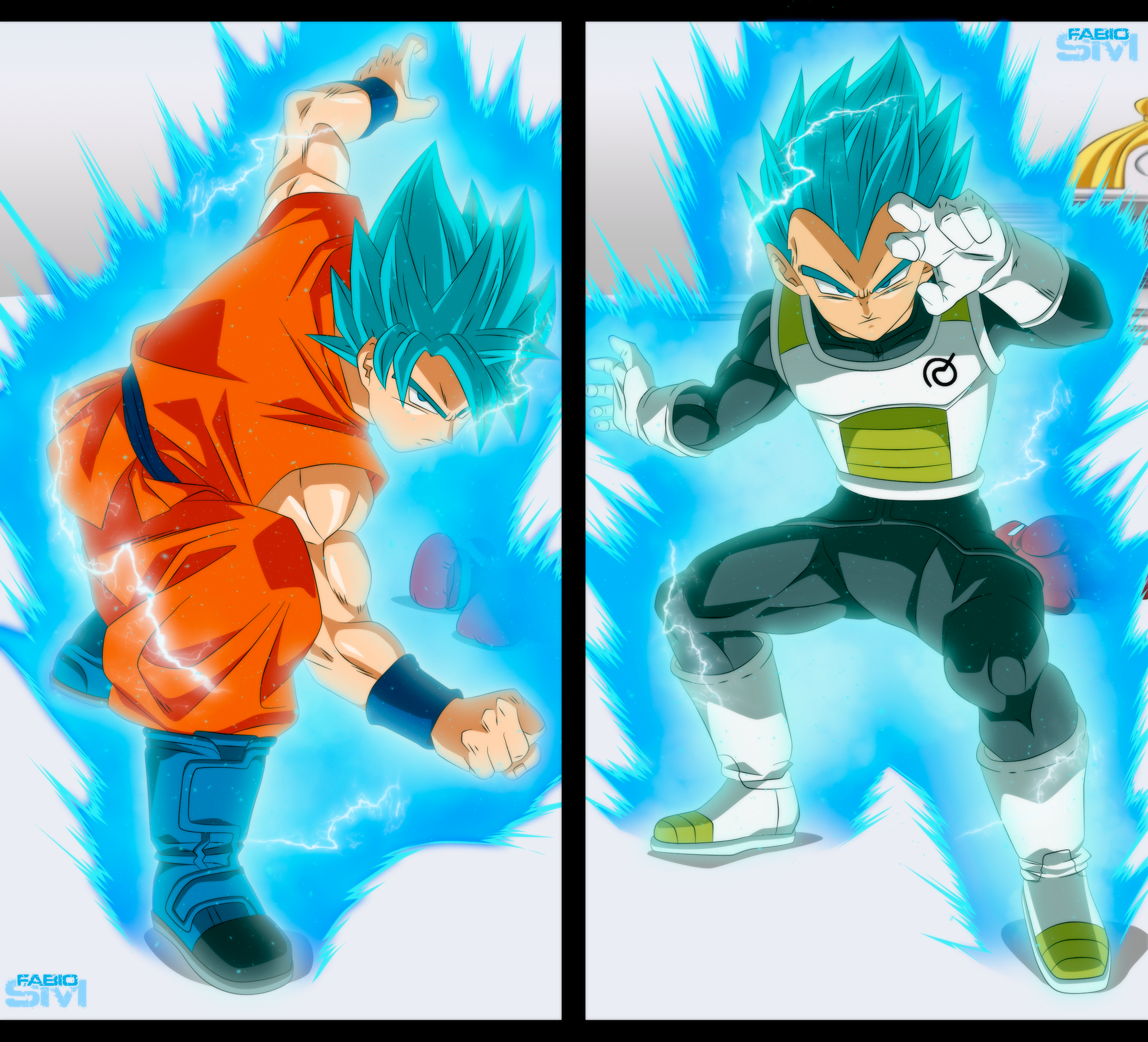 Como desenhar o goku ssj blue vs vegeta ssj blue, palmeiras vs