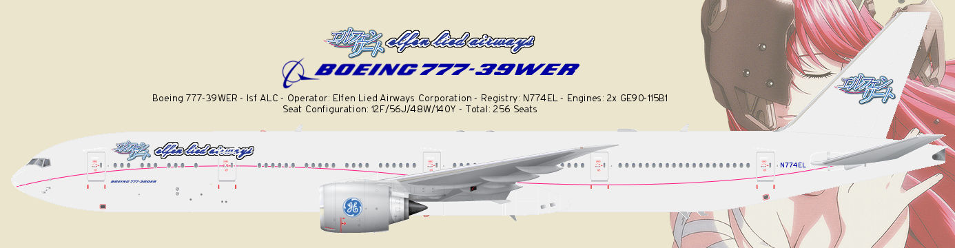 Elfen Lied Airways Boeing 777-300ER (-39WER)