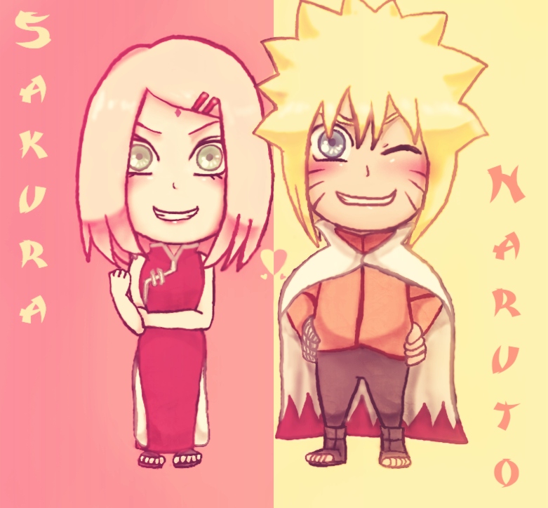 NaruSaku chibi