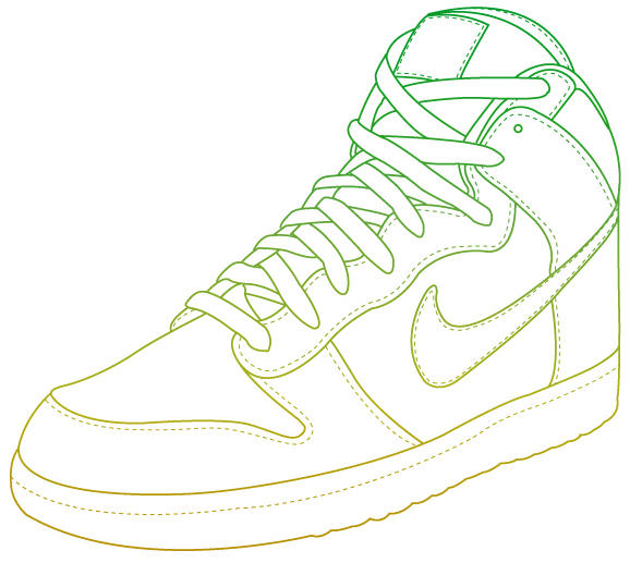 nike dunk outline by on