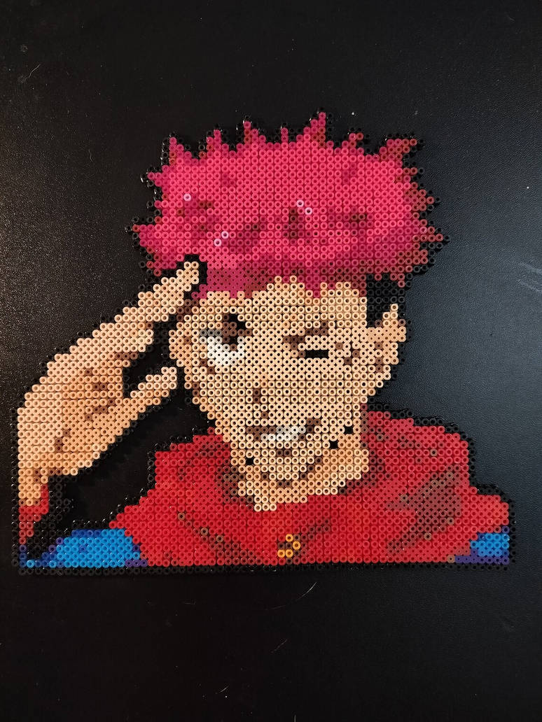 Yuji Pattern Yuji Itadori perler bead art by RunningWoodBeadArt on DeviantArt