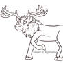 F2U Reindeer Lineart