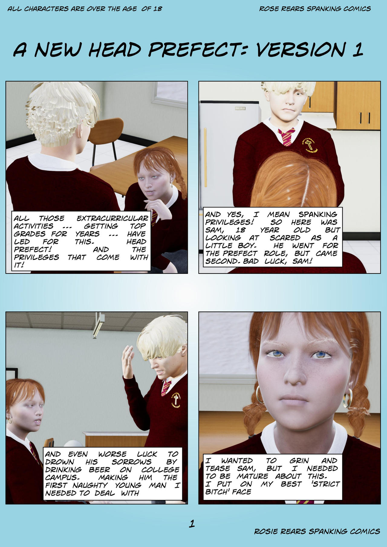 F/M Spanking Comic Page 1 by RosieSpankings on DeviantArt