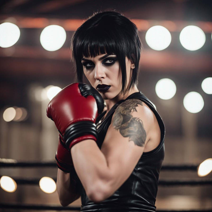 Goth Ufc Female Goth Leather Kickboxer by AstoriaDreaming on DeviantArt