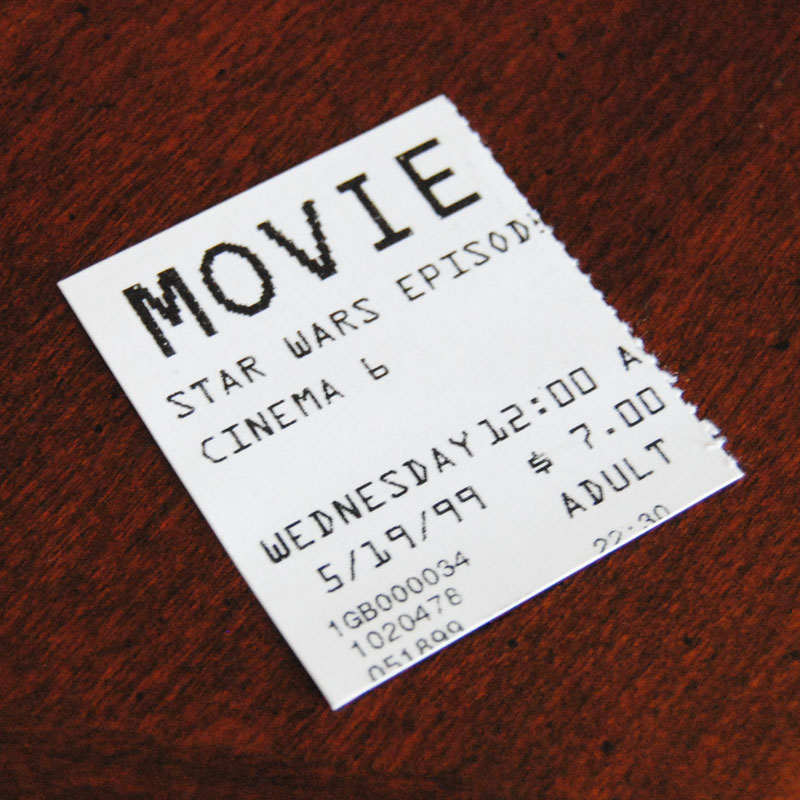 Star Wars Episode I - The Phantom Menace Ticket by agentpalmer