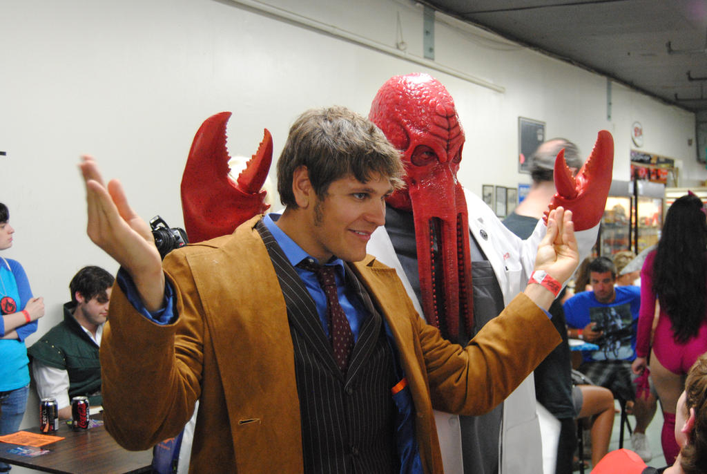 The Doctors Who and Zoidberg Enjoying a Crab Walk by agentpalmer