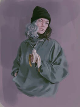 Self Portrait with a Banana