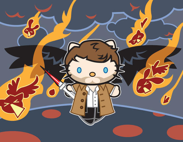 Castiel and fellow fallen angels