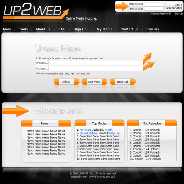 UP2WEB - Online Media Hosting