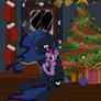 Reading time with mommy on Hearth's Warming Eve