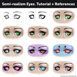 Semi-realism Eyes. Tutorial + References