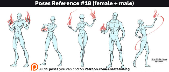 Poses Reference #18 (female + male)