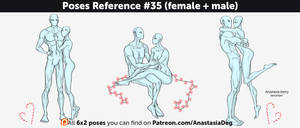 Poses Reference #35 (female + male)