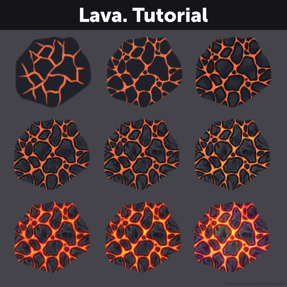 Lava. Tutorial by Anastasiaberry on DeviantArt