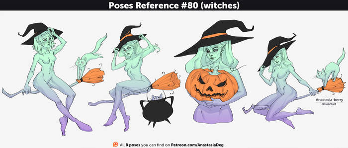 Poses Reference #80 (witches)