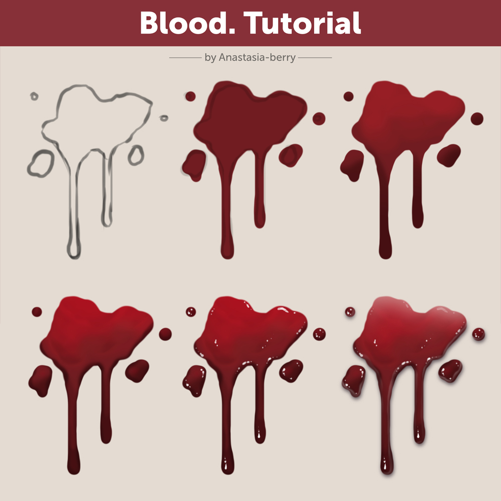 Blood Tutorial Hand Blood. Tutorial by Anastasia-berry on DeviantArt