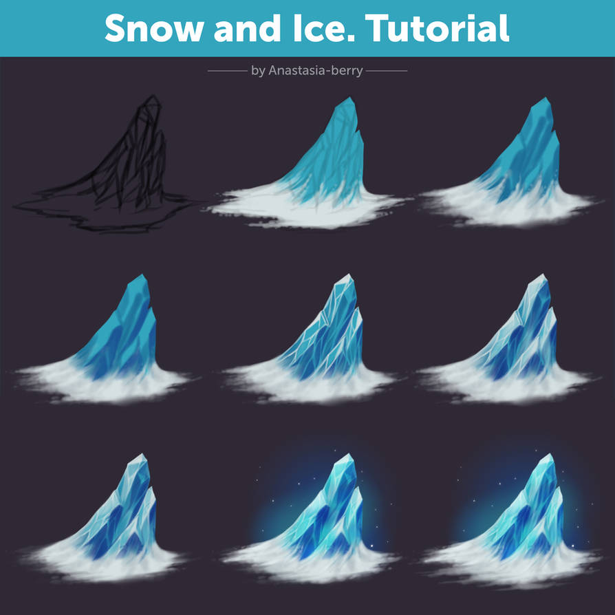 Snow and Ice. Tutorial by Anastasia-berry on DeviantArt