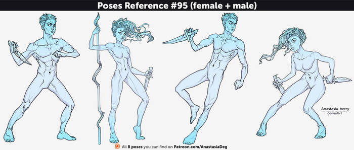 Poses Reference #95 (female + male)