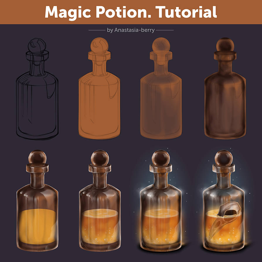 Basic Potion Magic Potion. Tutorial by Anastasia-berry on DeviantArt