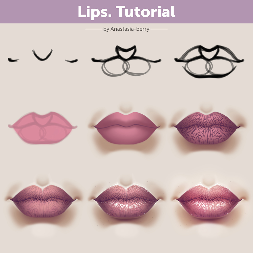 Lips. Tutorial by Anastasia-berry on DeviantArt
