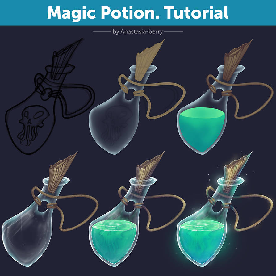 Basic Potion Magic Potion. Tutorial by Anastasia-berry on DeviantArt