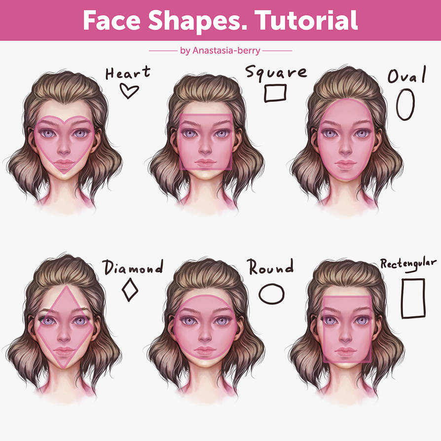 Face Shapes. Tutorial by Anastasia-berry on DeviantArt
