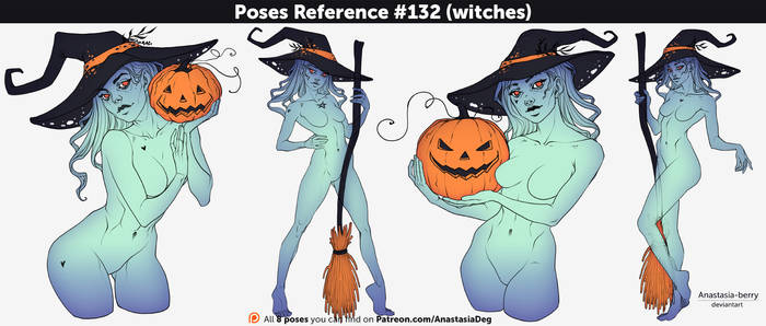 Poses References #132 (witches)