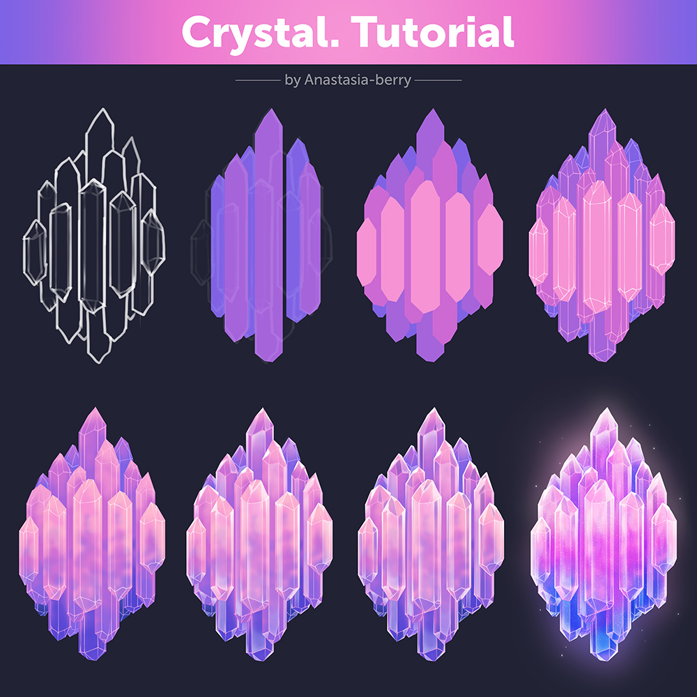 Crystal. Tutorial by Anastasia-berry on DeviantArt