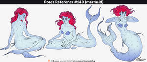 Poses References #140 (female - mermaid)