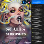 Scales Brushes | Mermaid, Snake, Dragon by Anastasia-berry