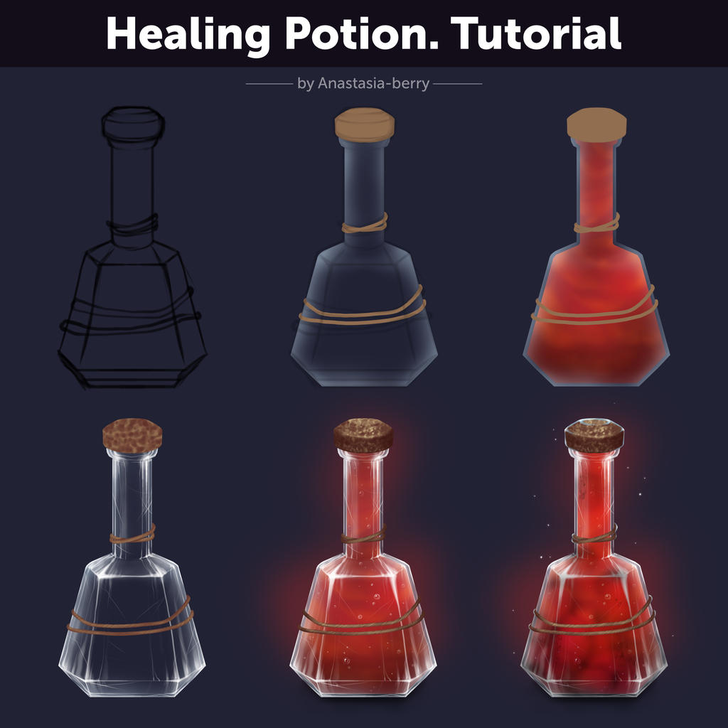 Healing Magicdraw Tutorial Healing Potion. Tutorial | How to Draw by Anastasia-berry on DeviantArt