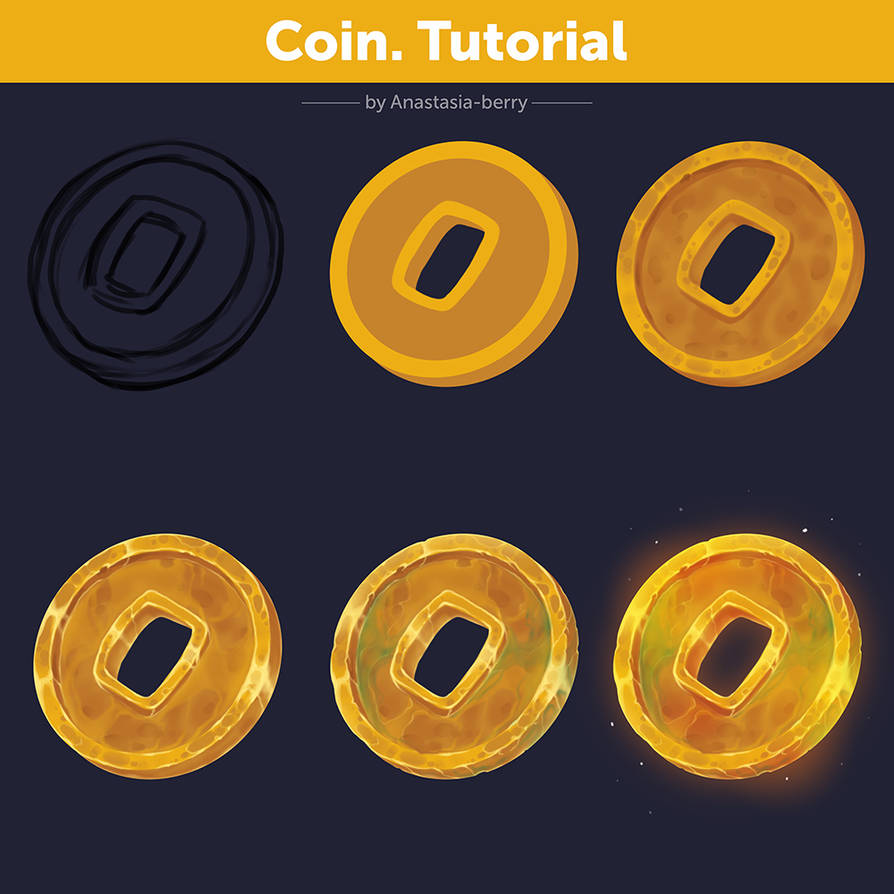 How to Draw Coin. Tutorial by Anastasia-berry on DeviantArt