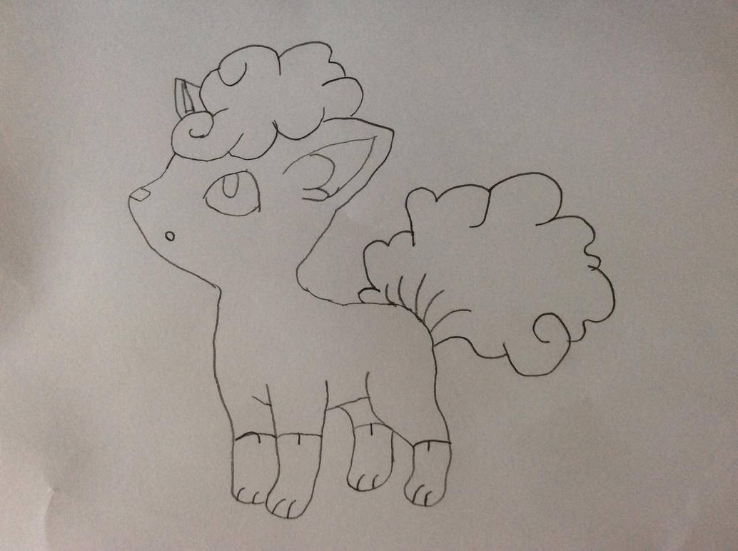 Alolan Vulpix Pencil Drawing by SmashMasterPATA on DeviantArt