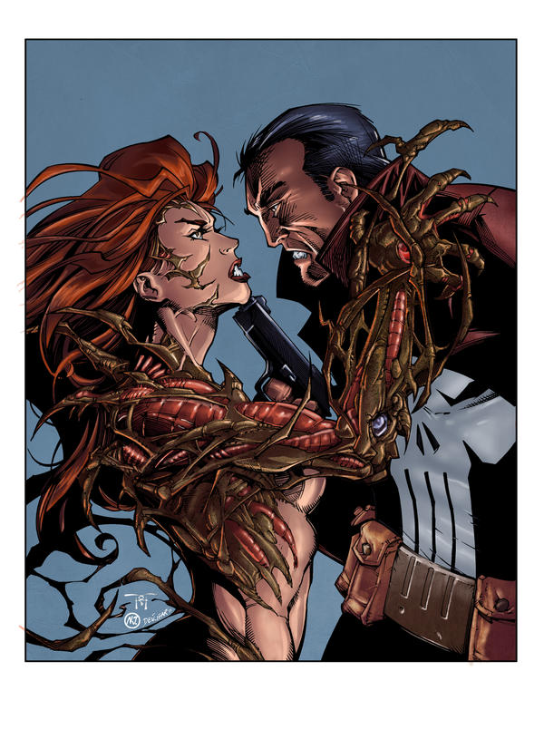 Witchblade vs. Punisher COLORED