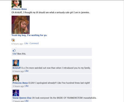 Frozen Facebook: Elsa gets revenge