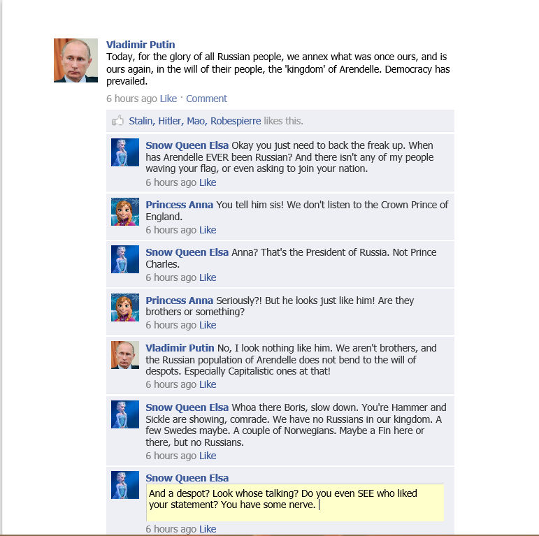 Facebook. Russian Z Frame Frozen facebook, Russia vs Arendelle by ZhaneAugustine on DeviantArt