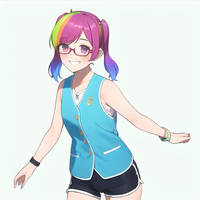 Iro Kawase with Glasses and Pigtails