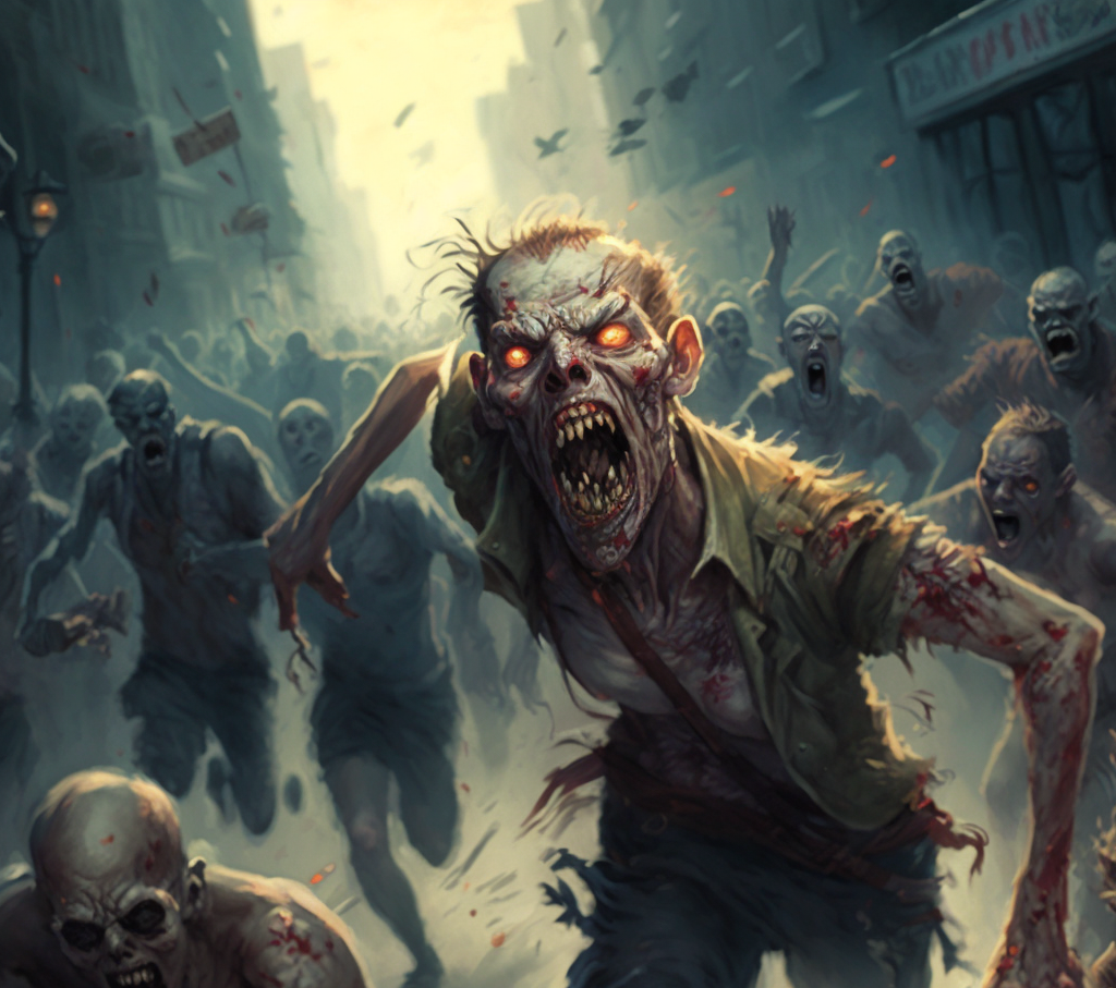 Zombie Horde Stock Video Footage