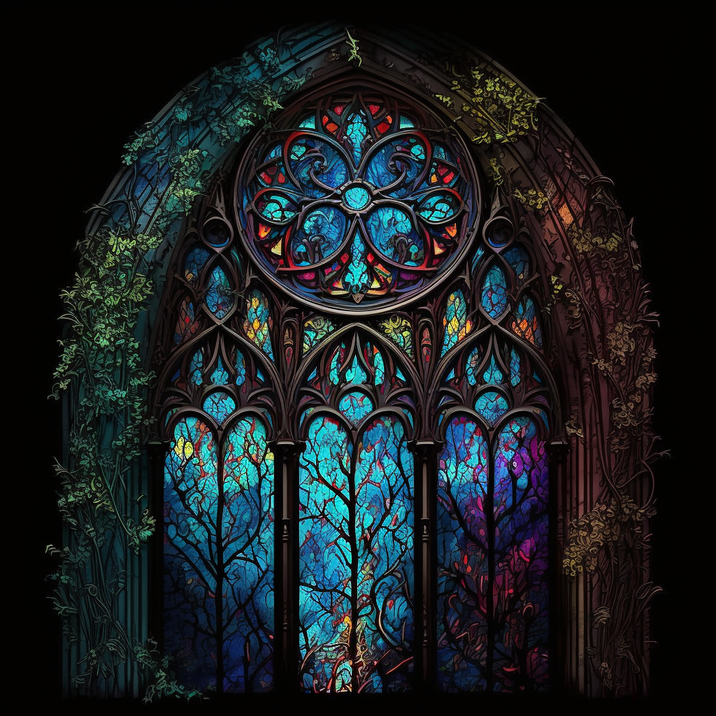 Gothic stained deals glass