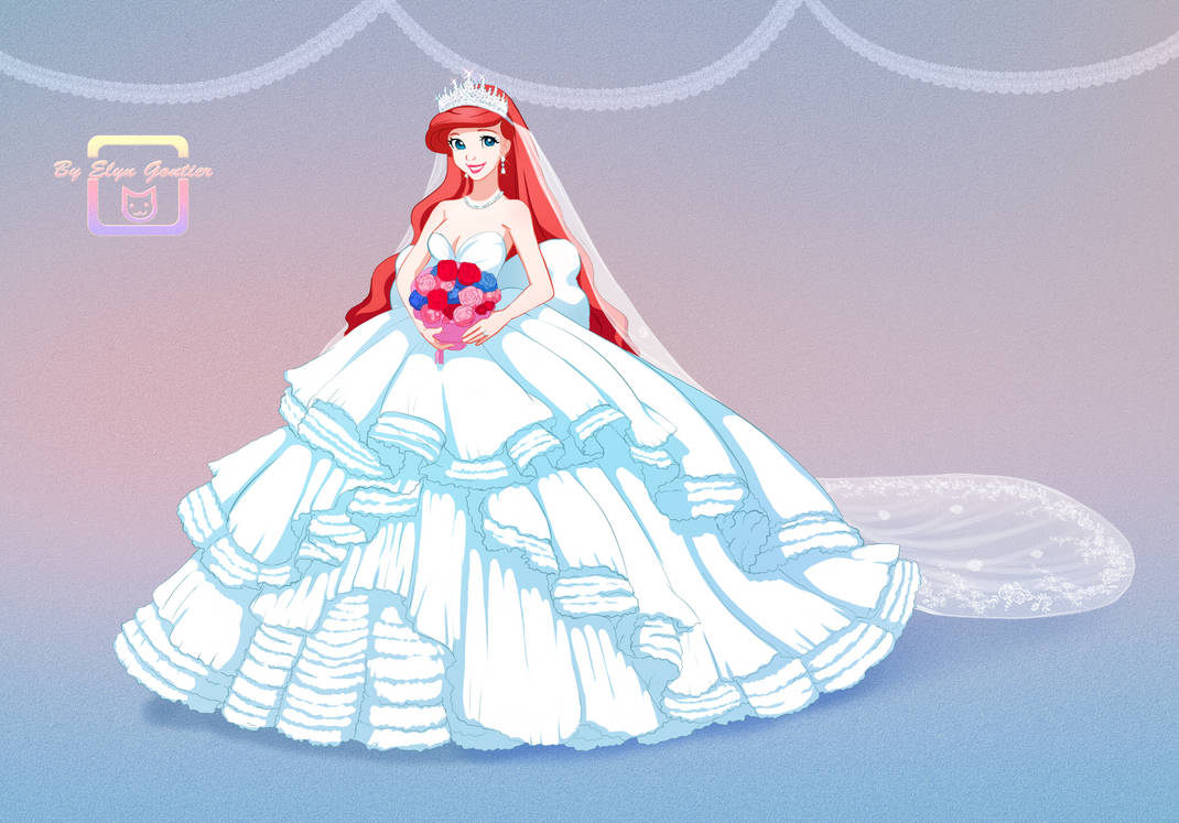 princess ariel wedding dress Child Sz 7/8 Disney ARIEL White WEDDING DRESS Costume The Little Mermaid Vintage
