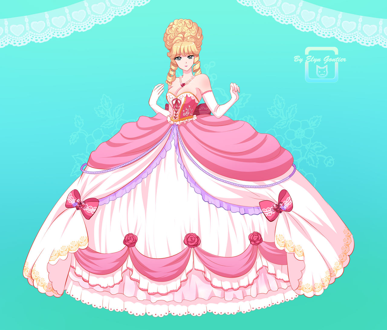 Rinny in a cute dress (comm) by EvelyneGontier on DeviantArt