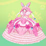Sylveon girl in a pretty dress (comm.)