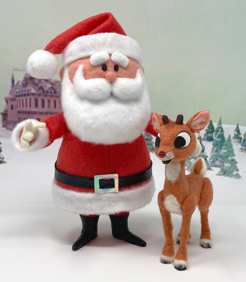 Santa and Rudolph by KyleFrisch on DeviantArt