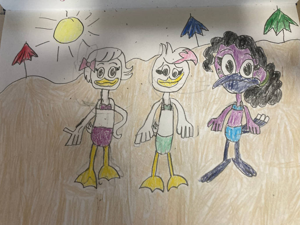 Webby Lena and Violet at the beach by Sircharles17 on DeviantArt