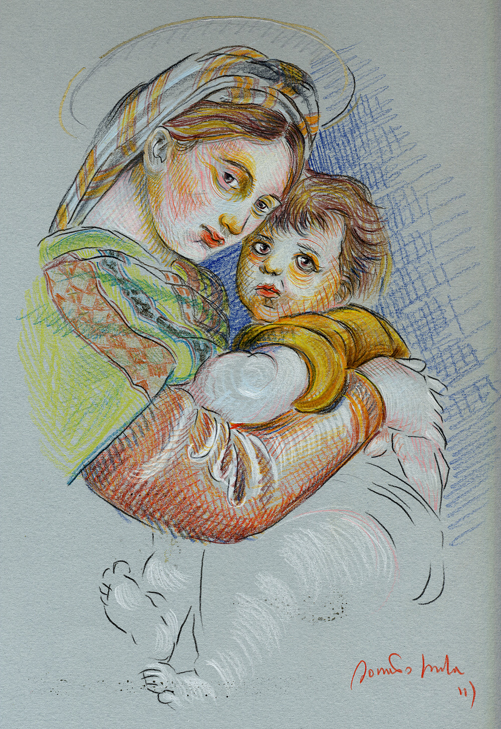 Madonna con Bambino - matite colorare by HyperBros on DeviantArt