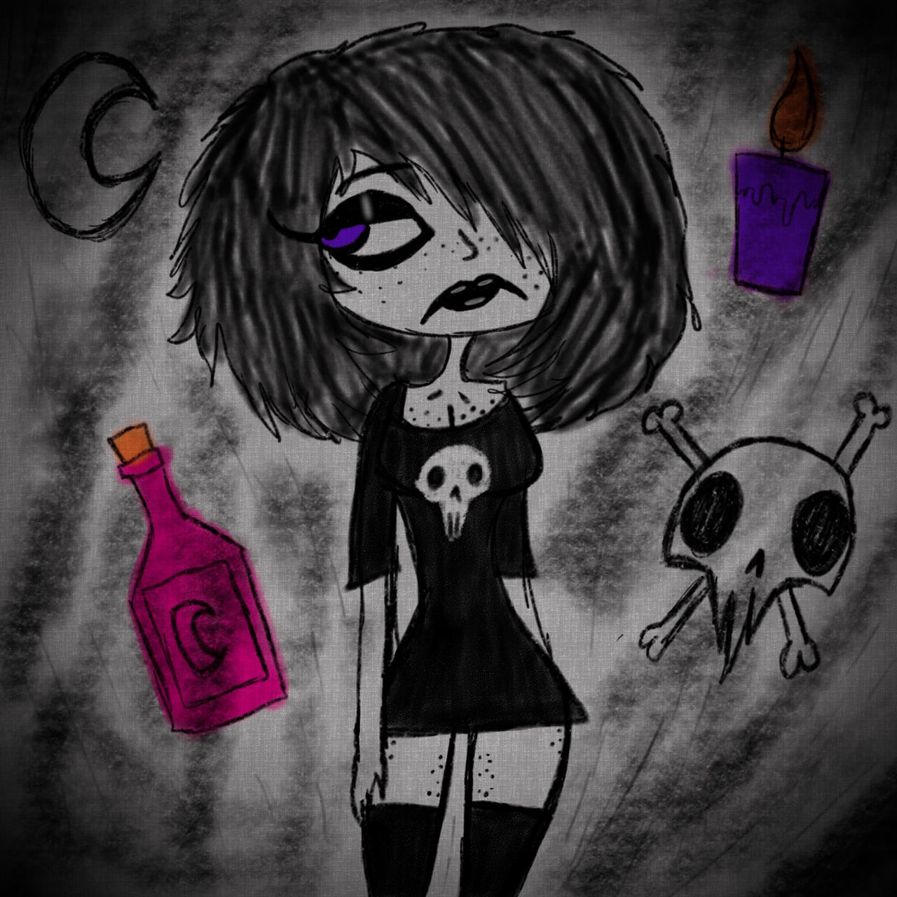 Sketch Goth Morning by SenoritaVixy on DeviantArt