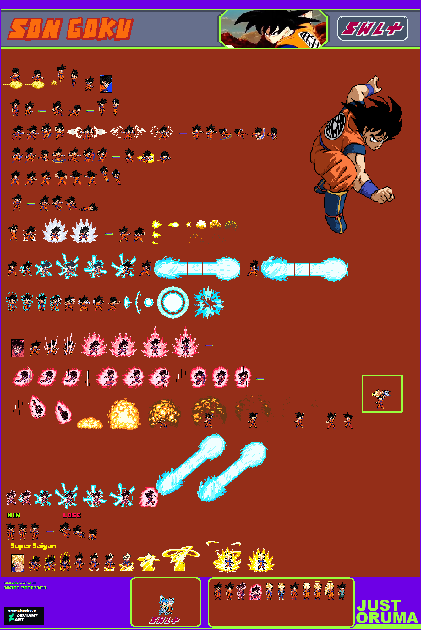 Goku SaiyanSaga SwlPlus Sprite Sheet by BlackSanYT on DeviantArt