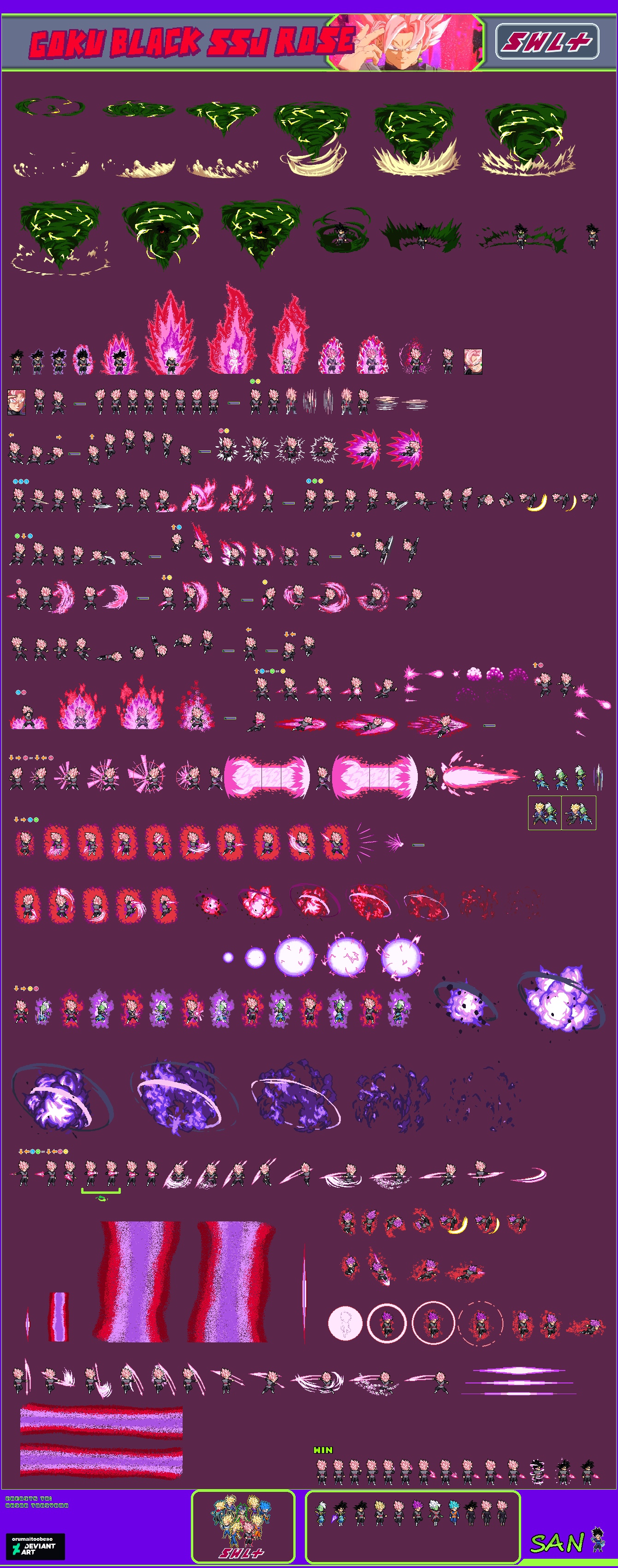 Custom Rse Sprite SWLPLUS Goku Black Rose SpriteSheet by BlackSanYT on DeviantArt