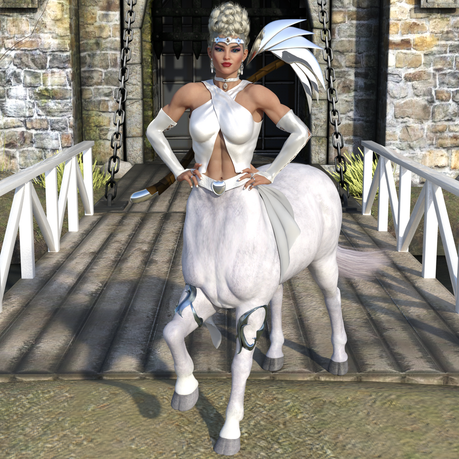 Princess Centar Sandra- Centaur Princess- Posing atCastle Entrance by RavenDiablo on ...