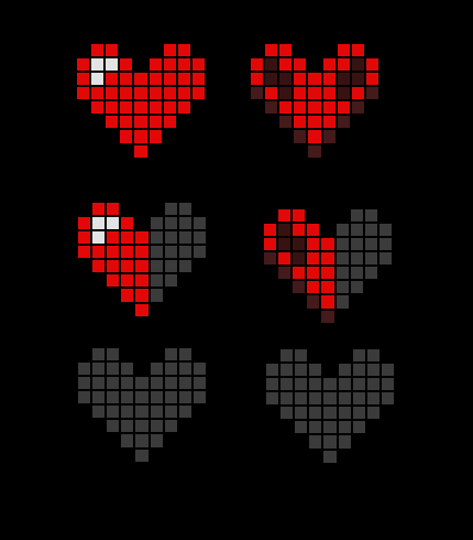 Minecraft hearts by bobafnaf on DeviantArt